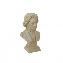 (52510057)BUST-Off-White Resin Beethoven