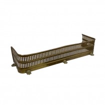 (48150036)FIREPLACE FENDER-Pierced Brass Fender