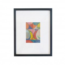 (HDEW0101)FRAMED DRAWING-Multi-Colored Symmetrical Kaleidoscope Drawing