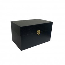(52410682)BOX w|LID-Black Box w|Gold Latch Lock