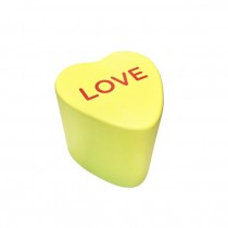 (52900355)CANDY HEART END TABLE - Small Yellow "Love"