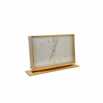 (55070386)TABLE CLOCK-Gold Rectangular Concord Clock