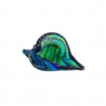 (Birdy0930)FIGURINE-Blue|Green Glass Conch Shell