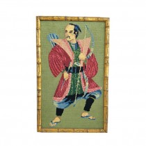 (LWCA0145)CLEARED ART-Needlepoint of Asian Warrior