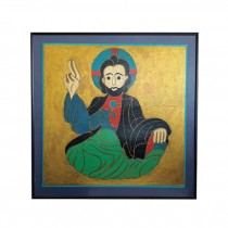 (LWCA0150)CLEARED ART-Painting of Guru on Gold Background