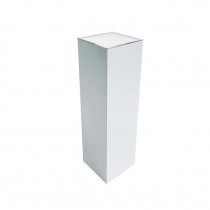 (40360723)PEDESTAL-White Laminate w|Frosted Top