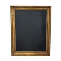(85210744)PRINT-Solid Black Art w|Brass Frame