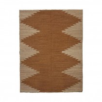 RUG-(8'x10') Terra Cotta Rug w| Geometric Pattern