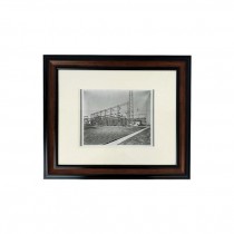 PRINT-Vintage Black & White Photo of Power Plant