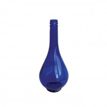 BOTTLE-Blue Glass Bottle w|Long Neck