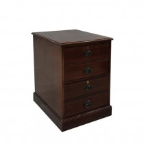 FILE CABINET-Mahogany Cabinet w|Brass Hardware