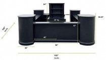 Black Tub 13Piece Modular Bar (Square W/Back Bar)