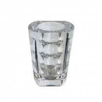 (52571080)VASE-Clear Smooth Exterior| Ribbed Interior Glass Vase-6"H