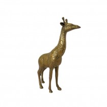 (52170146)FIGURINE-Brass Giraffe-10.5" H