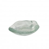 (25677084)DECORATIVE BOWL-Clear Glass Chunky Amoeba Bowl