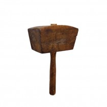 (50190091)TOOL-Vintage Wooden Carpenter Mallet/ Hammer