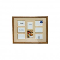 (52200475)PICTURE FRAME-8 Picture Insert Collage in Natural Frame