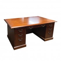 (40130367)DESK-Cherrywood (7) Drawer | Double Pedestal Desk
