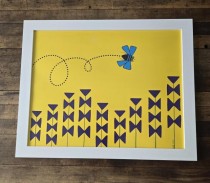 Framed Poster-Lavender Beeline Yellow |White Frame