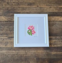 (8521PJ63)Pink Lotus in White Museum Frame