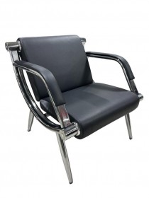 CHAIR-ARM-Office Black & Chrome Rollback