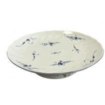 CAKE STAND-10DM-WHT/BLU PRINT