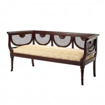 SOFA-CANE BACK-STRIPED SEAT-SW
