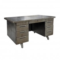 DESK-DBL PED-GROUND STEEL-30X6