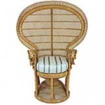 CHAIR-WICKER-PEACOCK-BLUE/WHT