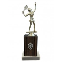 Trophy- Woman Serving Tennis g