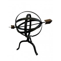 GLOBE-RUSTY METAL W/ARROW