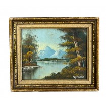 PAINTING-GOLD FR-MOUNTAINS-5X6