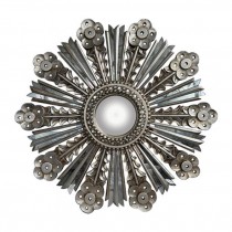 Silver Leaf Starburst Mirror