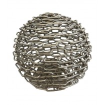 SCULPTURE-Chrome Chain Ball