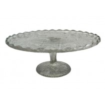 CAKE STAND-Cut Glass Floral Pattern