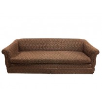 (40010364)SOFA-Brown Upholstered Sofa w|Skirt