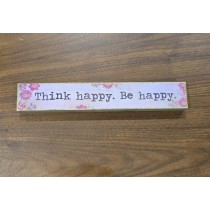 (8521PJ61)"Think Happy. Be Happy" Wall Plague