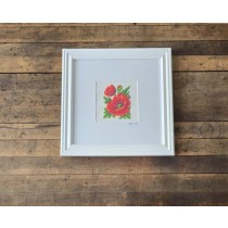 (8521PJ65)Poppy in White Museum Frame