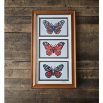 (8521PJ77) Butterfly Trio |Brown Frame