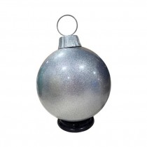 (81120028)Oversized Sm Silver Christmas Ornament