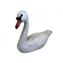 DECOY-LRG SWAN WITH ORANGE BEAK
