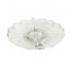 CAKE STAND-Rippled Clear Glass W/Silver Base