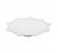 CAKE STAND-Milk Glass W/Detailed Edge