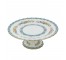 CAKE STAND-Bone China Blue & White W/Pink & Yellow Flowers