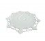 CAKE STAND-Vintage White Milk Glass w/Lace Edge
