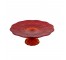CAKE STAND-Vintage Red Cake Stand-Mosser Daisy Button Design