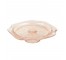 CAKE STAND-Pink Etched Glass