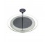 CAKE DISH-Black & Silver W/Glass & Handle