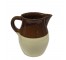 PITCHER-STONEWARE-2 TONE BRN-6