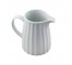 PITCHER-WHITE-6 1/2"-RIBBED